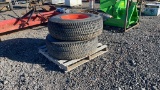 QTY 2) 355/80/D20 TURF TIRES ON KUBOTA 6 LUG RIMS