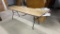 QTY 6) 8' RECTANGLE WOOD TABLE