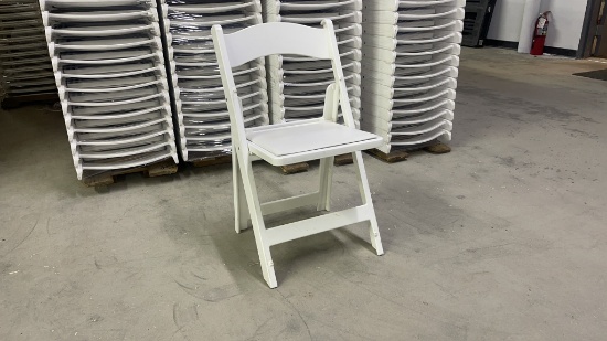 QTY 25) WHITE RESIN CHAIRS