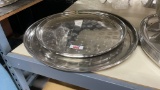 QTY 5) VARIOUS SIZE PLATTERS