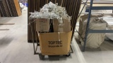 ROLLING FLAT CART WITH QTY 3) BOXES OF TENT LIGHTS