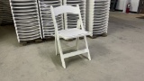 QTY 24) WHITE RESIN CHAIRS