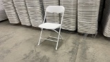 QTY 50) WHITE FOLDING CHAIRS