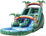 TROPICAL WATER SLIDE INFLATABLE WITH 1 FAN BLOWER