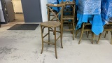 QTY 6) CROSSBACK BAR STOOLS