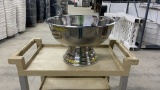 SILVER COLORED PUNCH BOWL