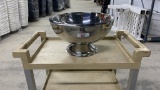 SILVER COLORED PUNCH BOWL