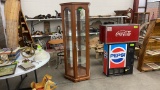 OCTAGON SHAPE DISPLAY CABINET