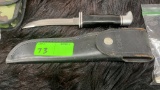 BUCK 118 USA KNIFE W/ LEATHER SHEATH