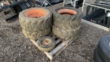 QTY 4) 10-16.5 FOAM FILLED TIRES AND RIMS