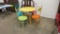 ICE CREAM PARTER TABLE W/ 4 CHAIRS