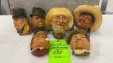 1960-1970'S CHALK HEAD WALL HANGERS