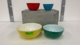 4 PYREX PRIMARY COLORS MIXING