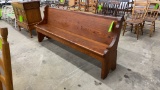 EARLY 1900'S CHURCH BENCH 7' LONG