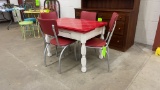 PORCELAIN SLIDE OUT TABLE W/ 4 CHAIRS