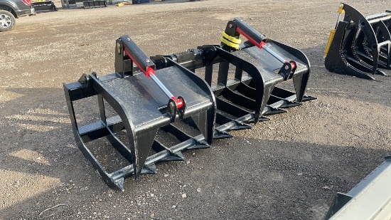 UNUSED 80" SKID STEER 2 CYLINDER GRAPPLE