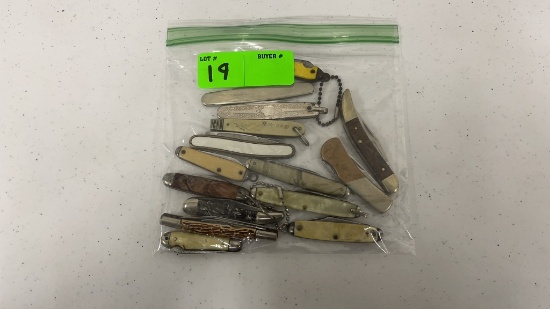 QTY 15) ASSORTED POCKET KNIVES