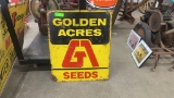 SINGLE SIDED GOLDEN ACRES SEED METAL SIGN