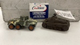QTY 2) ANTIQUE MILITARY TOYS