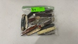 QTY 14) ASSORTED POCKET KNIVES