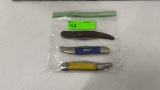 QTY 3) ASSORTED POCKET KNIVES
