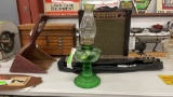 ANTIQUE GREEN OIL LAMP
