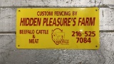 HIDDEN PLEASURES FARM SIGN