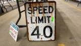 SINGLE SIDED SPEED LIMIT METAL SIGN