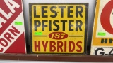 LESTER PFISTER 187 HYBRIDS SIGN