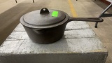 3 QUART MADE IN USA CAST IRON POT WITH LID