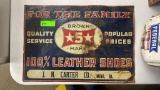 SINGLE SIDED BROWN MAKE LEATHER SHOES SIGN
