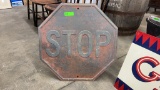 SINGLE SIDED METAL STOP SIGN