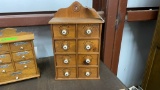 ANTIQUE WOOD SPICE CABINET