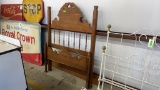ANTIQUE TWIN WOOD BED FRAME