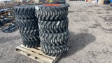 UNUSED QTY 4) 12-16.5 SKID STEER TIRES