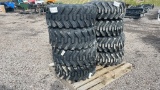 UNUSED QTY 4) 10-16.5 SKID STEER TIRES