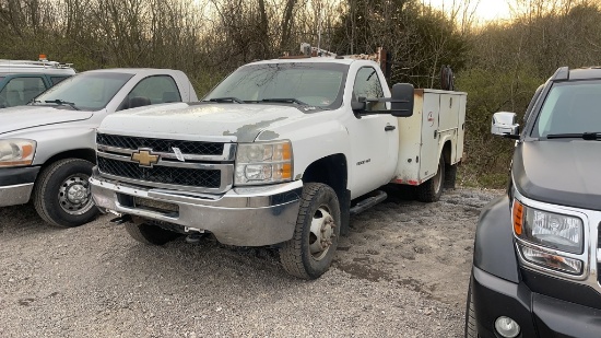 2011 CHEVY 3500 SINGLE CAB DUALLY SERVICE TRUCK