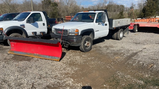 2001 GMC 3500 FLATBED DUALLY PICKUP TRUCK
