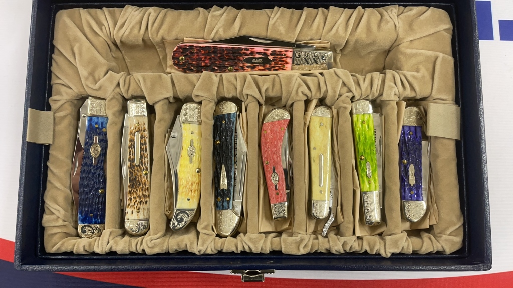 QTY 20 ) CASE XX COMMEMORATIVE MINT KNIFE SET | Proxibid