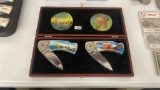 WORLD TRADE CENTER KNIVES IN WOODEN BOX