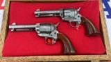 QTY 2) UBERTI CATTLEMEN ENGRAVED .45 CAL REVOLVER