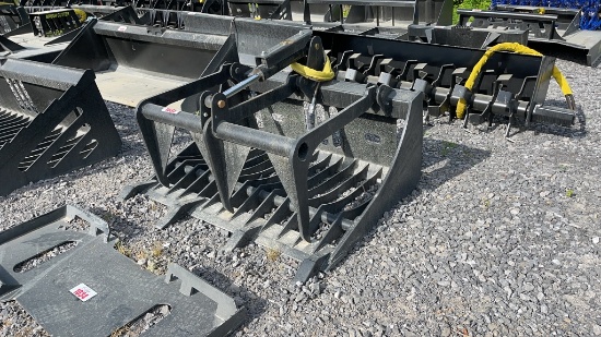 UNUSED 48" SKID STEER SKELETON GRAPPLE BUCKET