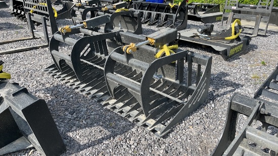 UNUSED 78" SKID STEER SKELETON GRAPPLE BUCKET