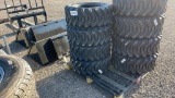 QTY 4) 10-16.5 SKID STEER TIRES