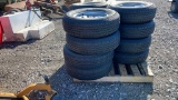 QTY 4) ST205/75R15 TRAILER TIRES