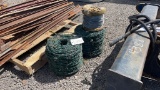 QTY 2) ROLLS OF BARBED WIRE AND QTY 1) SMOOTH WIRE