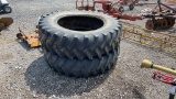 QTY 2) 18.4R38 TRACTOR TIRES