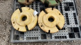 QTY 2) JOHN DEERE M343T DISC WEIGHTS