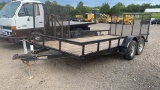 7' X 16' TANDEM AXLE BUMPER PULL TRAILER