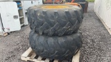 QTY 2) 19.5L24 BACKHOE TIRES AND WHEELS